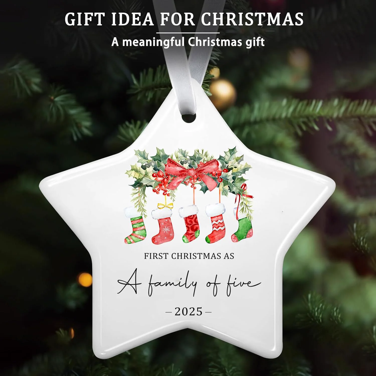 Custom Family Names Christmas Ornament