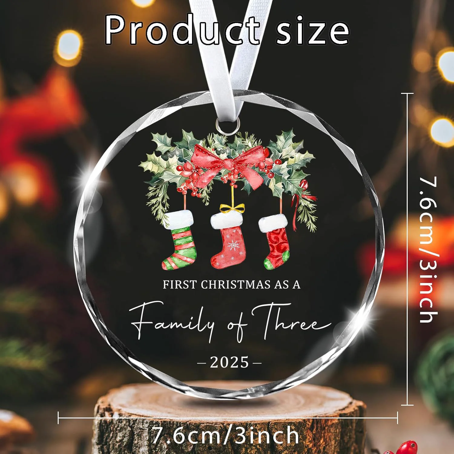 Custom Family Names Christmas Ornament