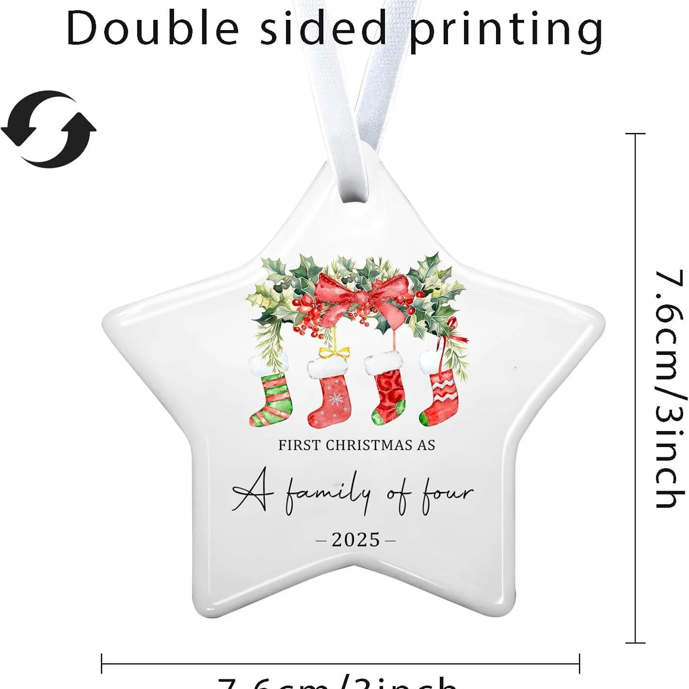 Custom Family Names Christmas Ornament