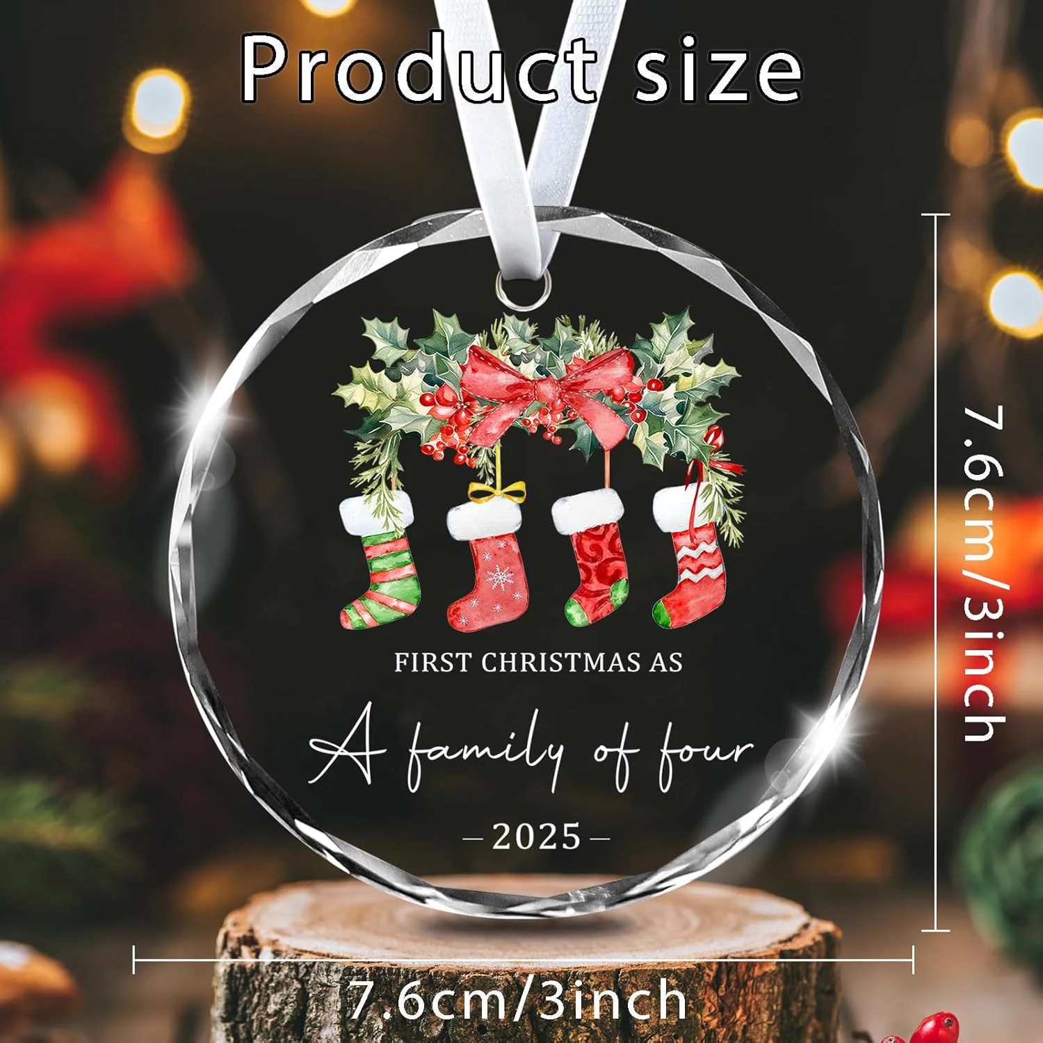 Custom Family Names Christmas Ornament