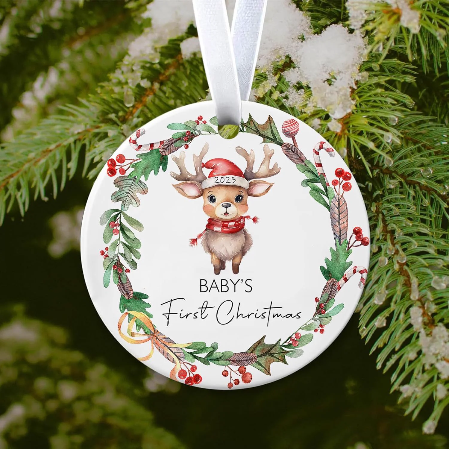 Custom Family Names Christmas Ornament
