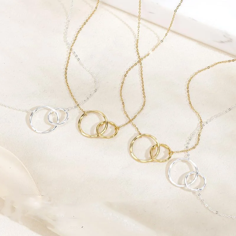 Mother & Daughter Two Circles Necklace