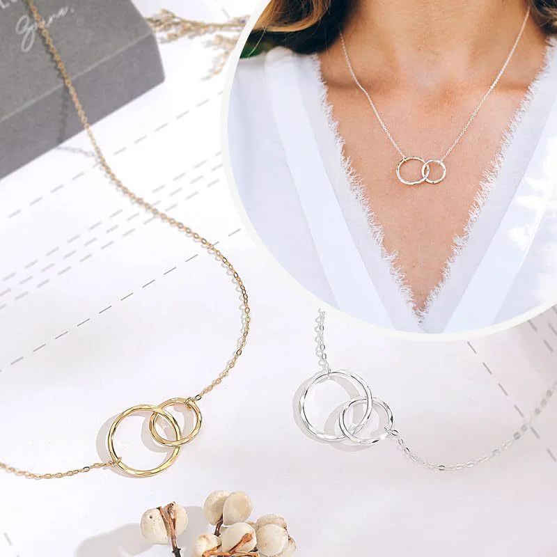Mother & Daughter Two Circles Necklace