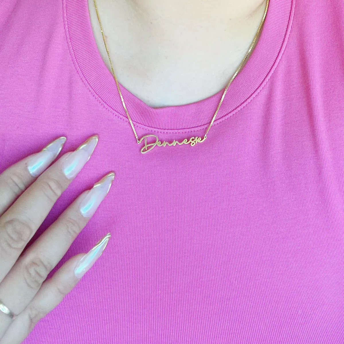 Customer custom name necklace