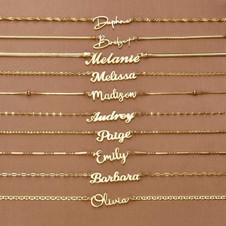 Name Necklace with Chain