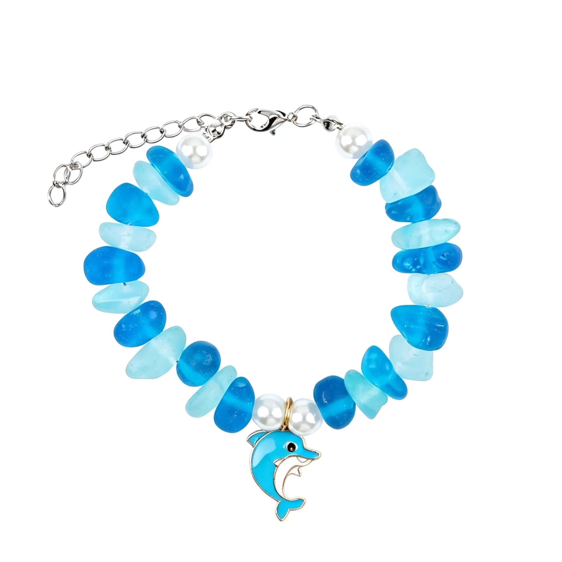 Sea Glass Animal Charm Bracelet